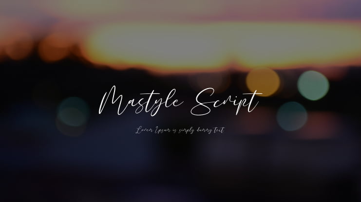 Mastyle Script Font