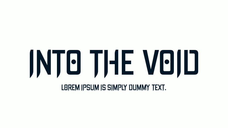 Into The Void Font Family