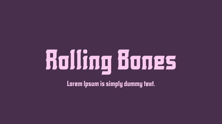 Rolling Bones Font
