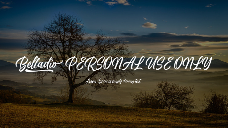 Belladio PERSONAL USE ONLY Font