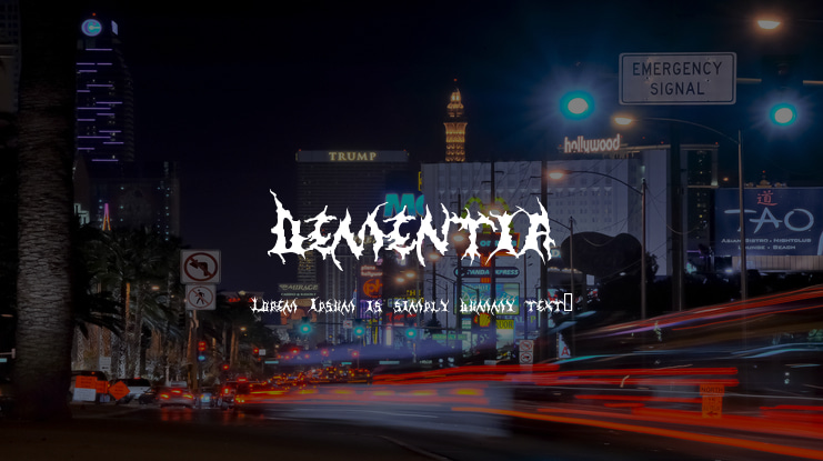 Dementia Font