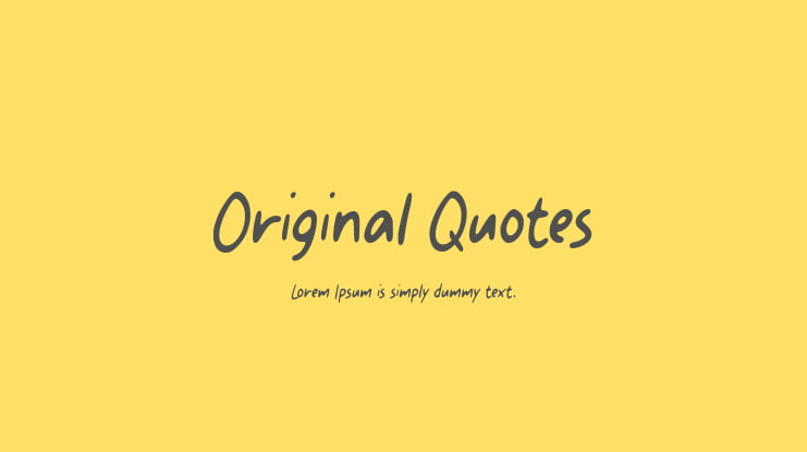 Original Quotes Font