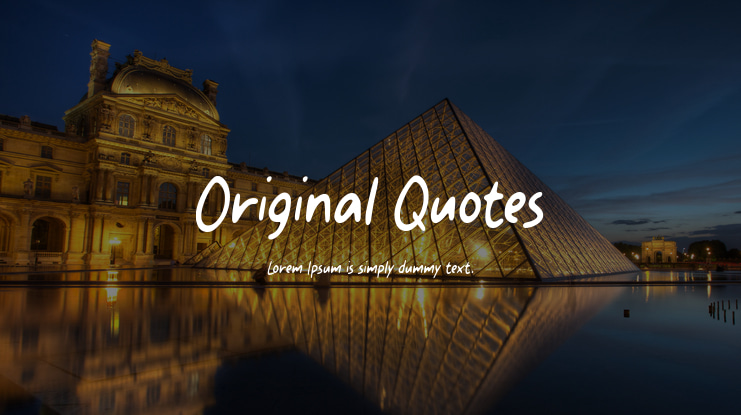 Original Quotes Font