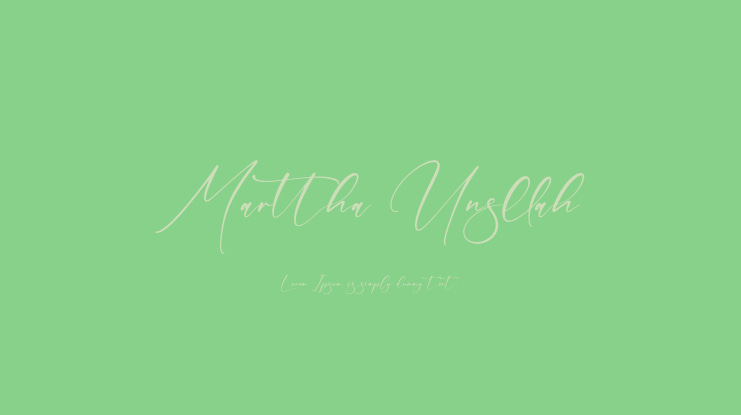 Marttha Unsllah Font