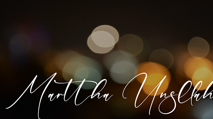 Marttha Unsllah Font