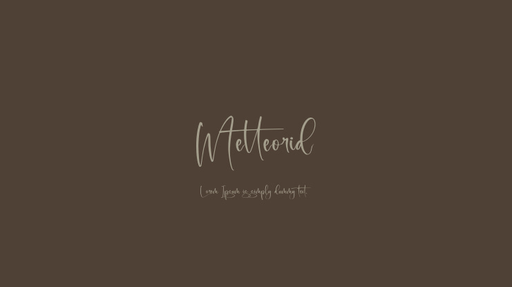 Metteorid Font