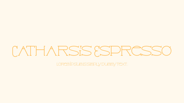 Catharsis Espresso Font