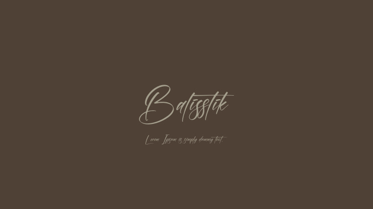 Balisstik Font