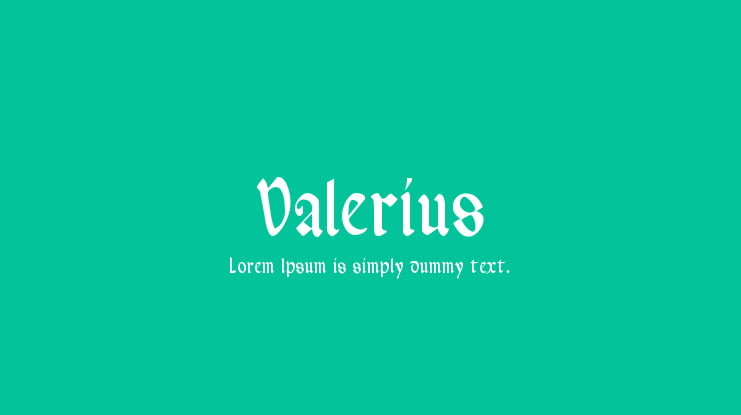 Valerius Font Family