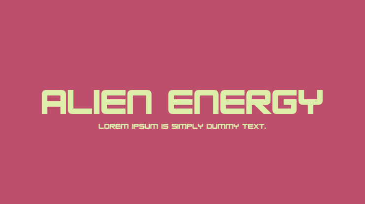 Alien Energy Font Family