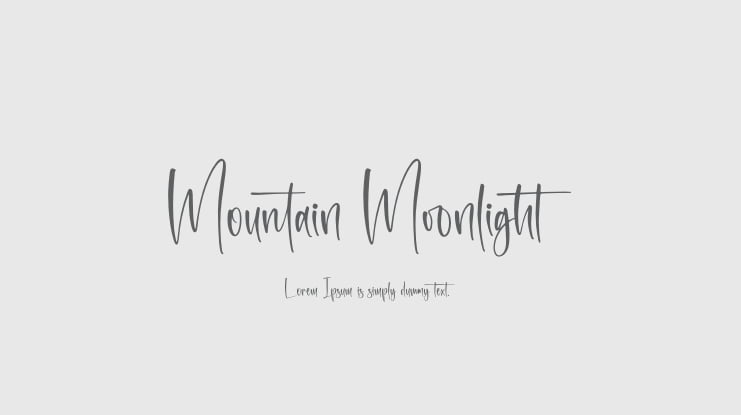 Mountain Moonlight Font