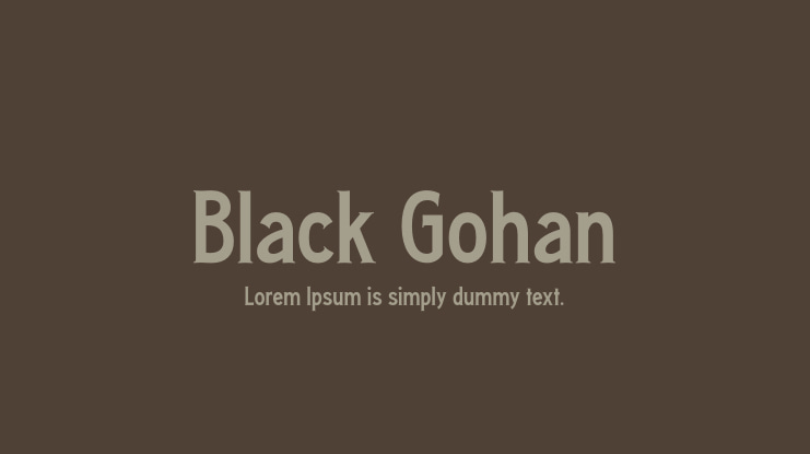 Black Gohan Font
