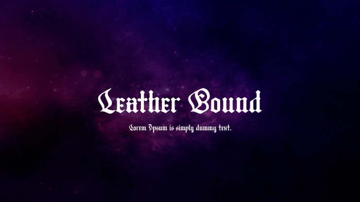 Leather Bound Font Family