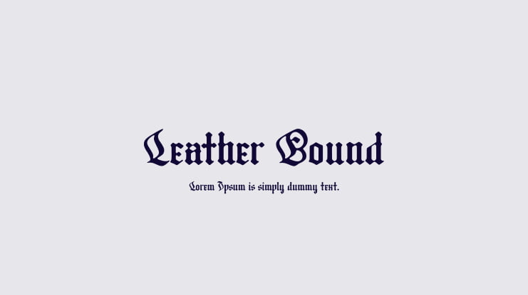 Leather Bound Font Family