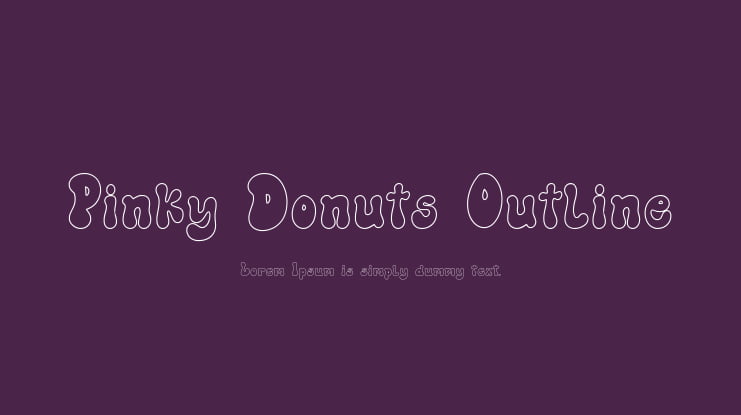 Pinky Donuts Outline Font Family