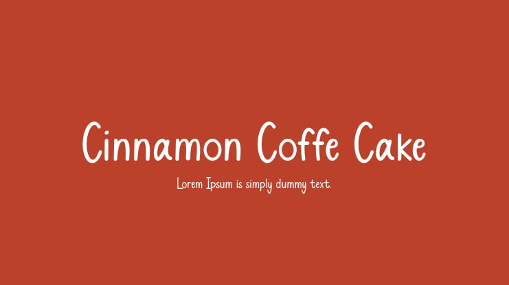 Cinnamon Coffe Cake Font