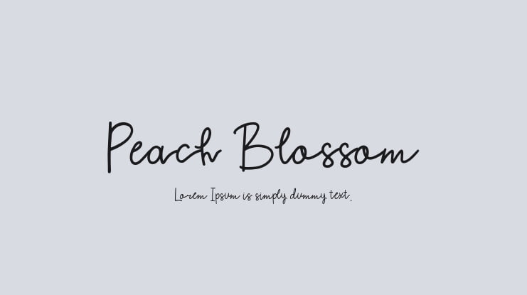 Peach Blossom Font Family