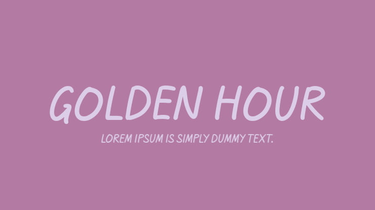 Golden Hour Font
