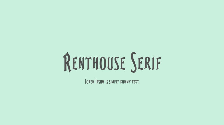 Renthouse Serif Font