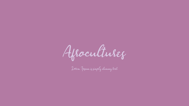 Afrocultures Font