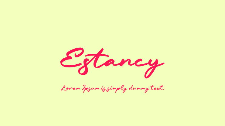 Estancy Font
