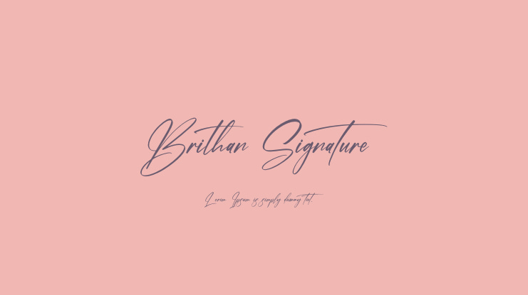 Brithan Signature Font
