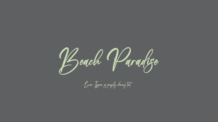 Beach Paradise Font