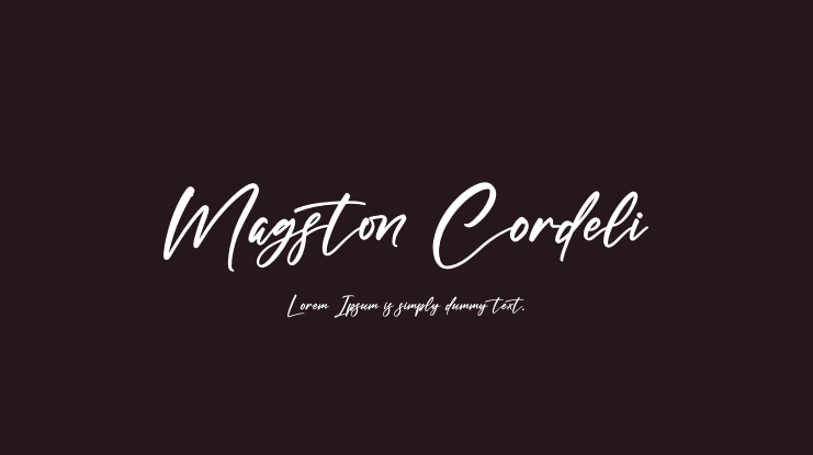 Magston Cordeli Font