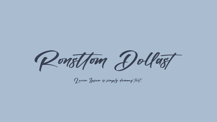 Ronsttom Dollast Font