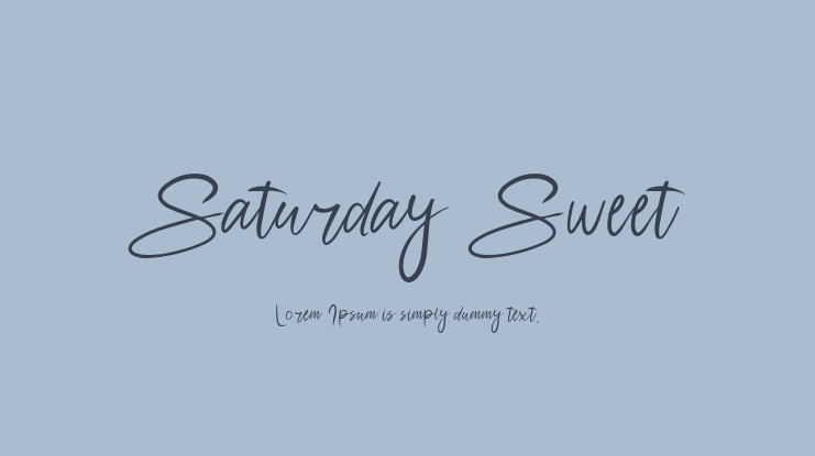 Saturday Sweet Font
