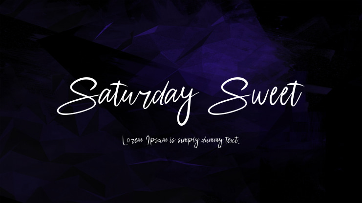 Saturday Sweet Font