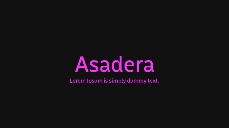 Asadera Font