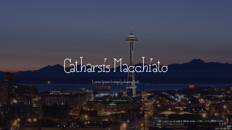 Catharsis Macchiato Font