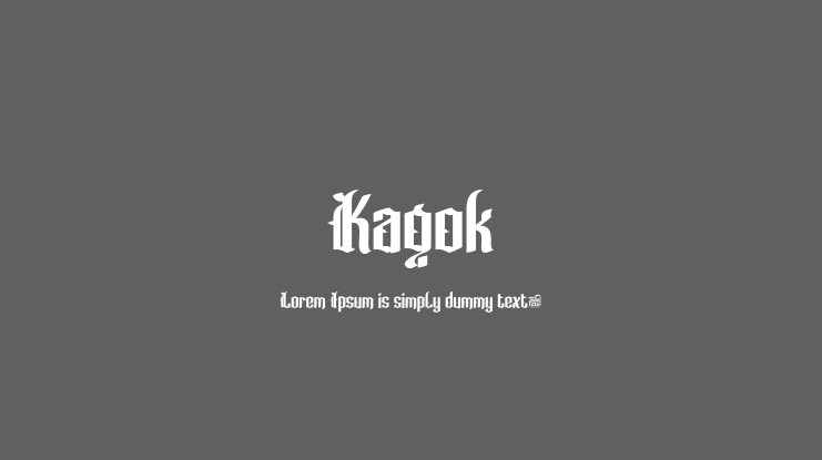 Kagok Font