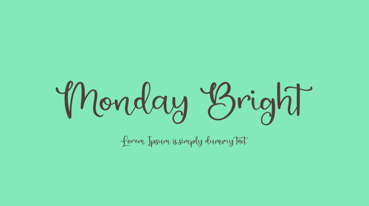 Monday Bright Font