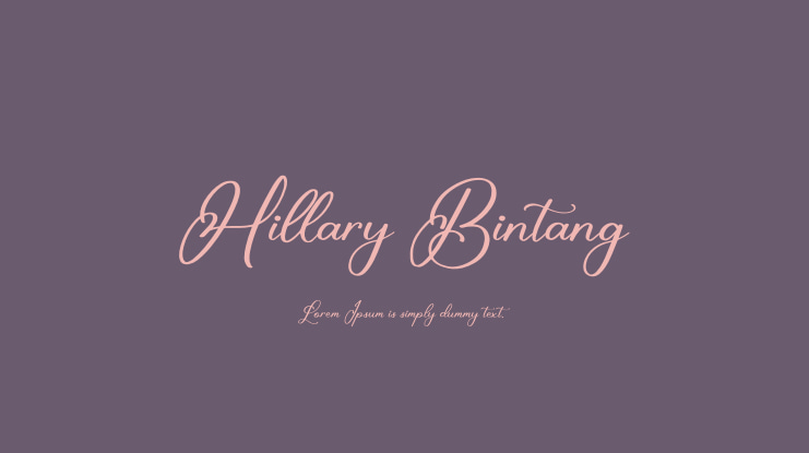 Hillary Bintang Font