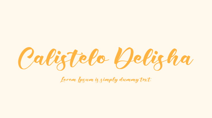 Calistelo Delisha Font