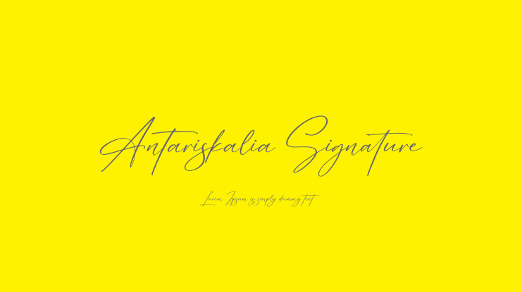 Antariskalia Signature Font
