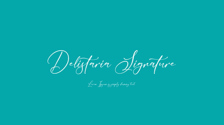 Delistaria Signature Font