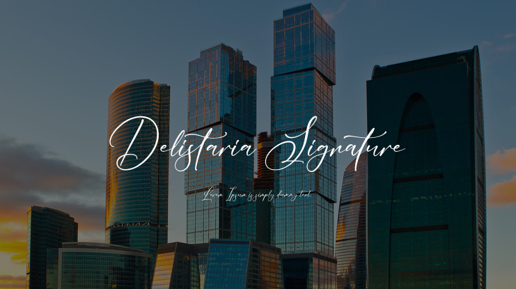 Delistaria Signature Font