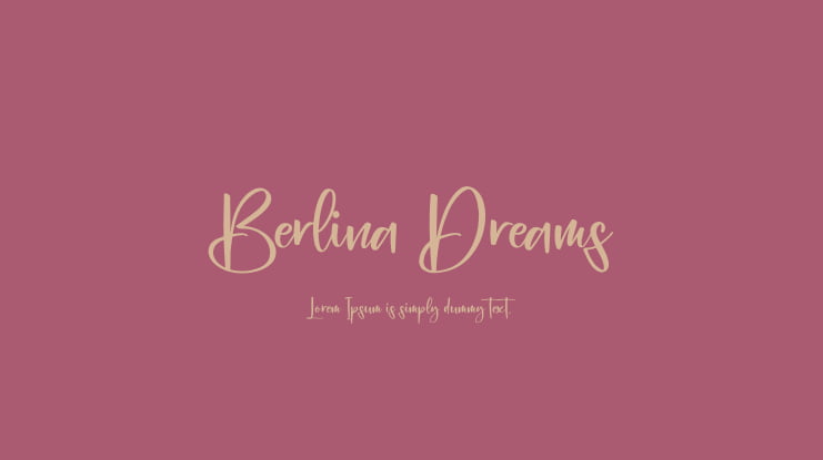Berlina Dreams Font