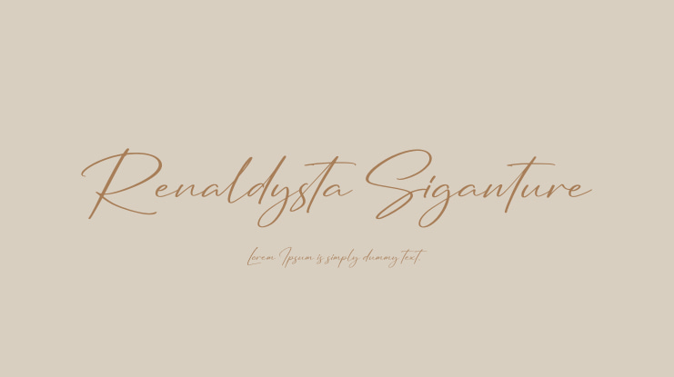 Renaldysta Siganture Font