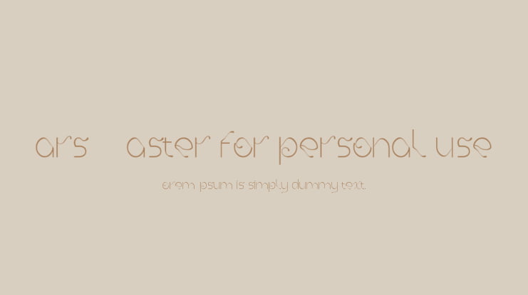 Stars Master for personal use Font