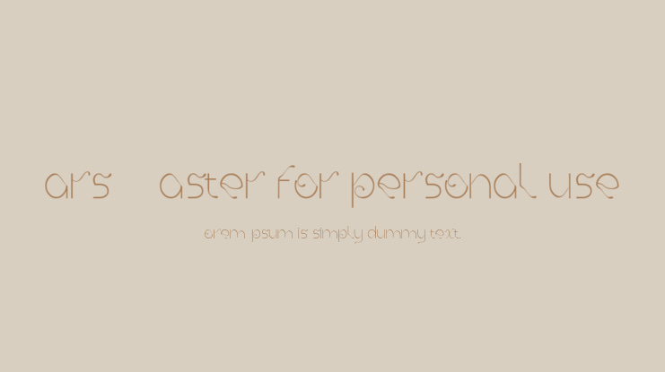 Stars Master for personal use Font