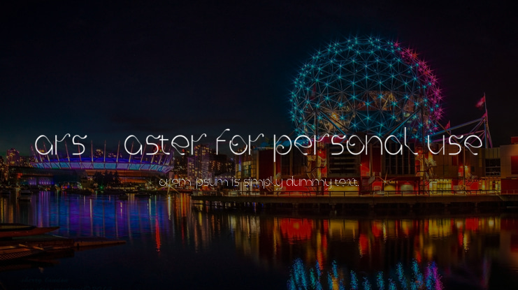 Stars Master for personal use Font