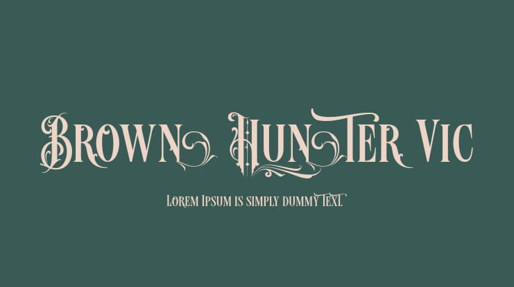 Brown Hunter Vic Font