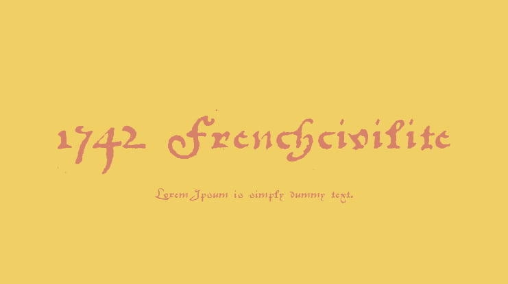 1742 Frenchcivilite Font