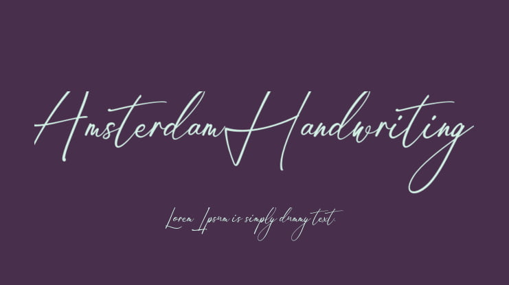 Amsterdam Handwriting Font