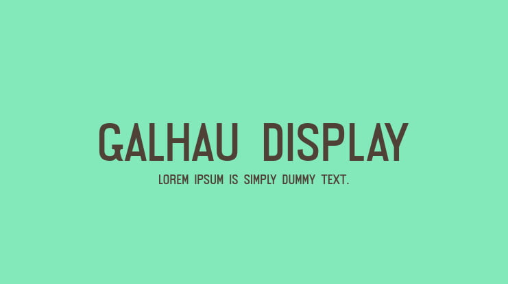 Galhau Display Font Family