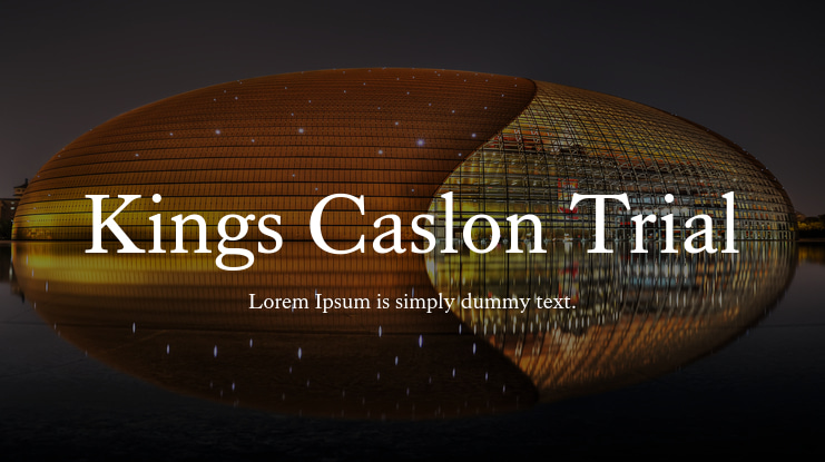 Kings Caslon Trial Font Family